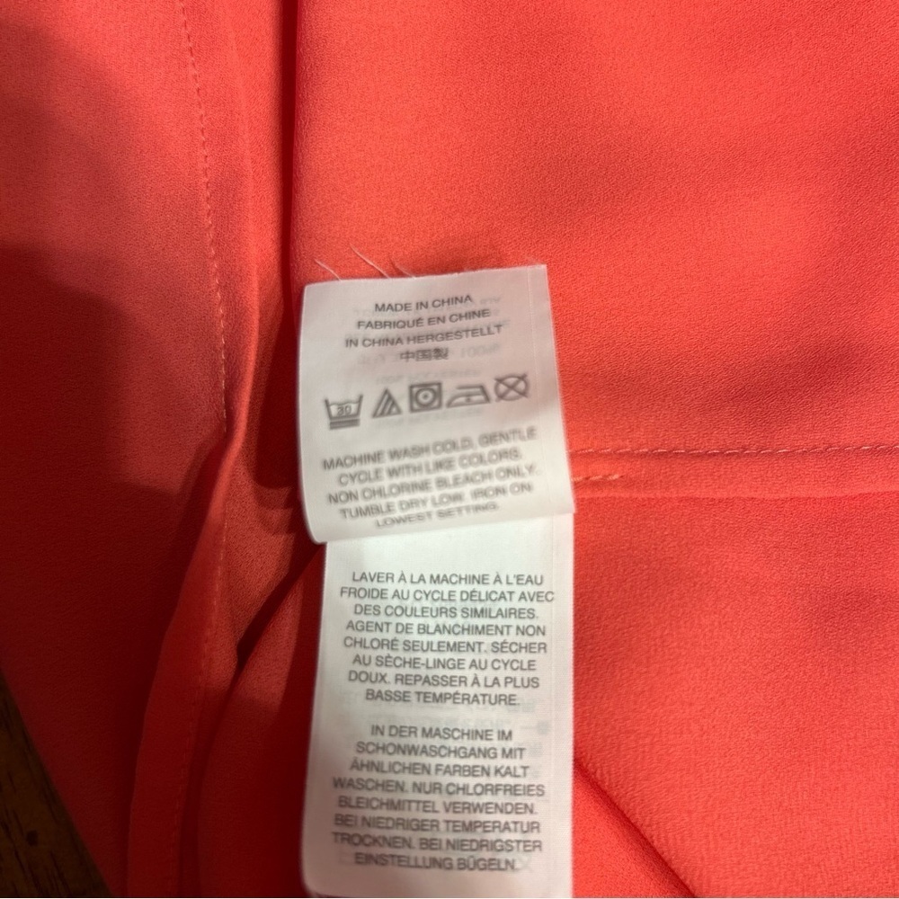 J.Crew Women’s Coral Pink Split Neck Sleeveless Top, Size 2 - Picture 9 of 9